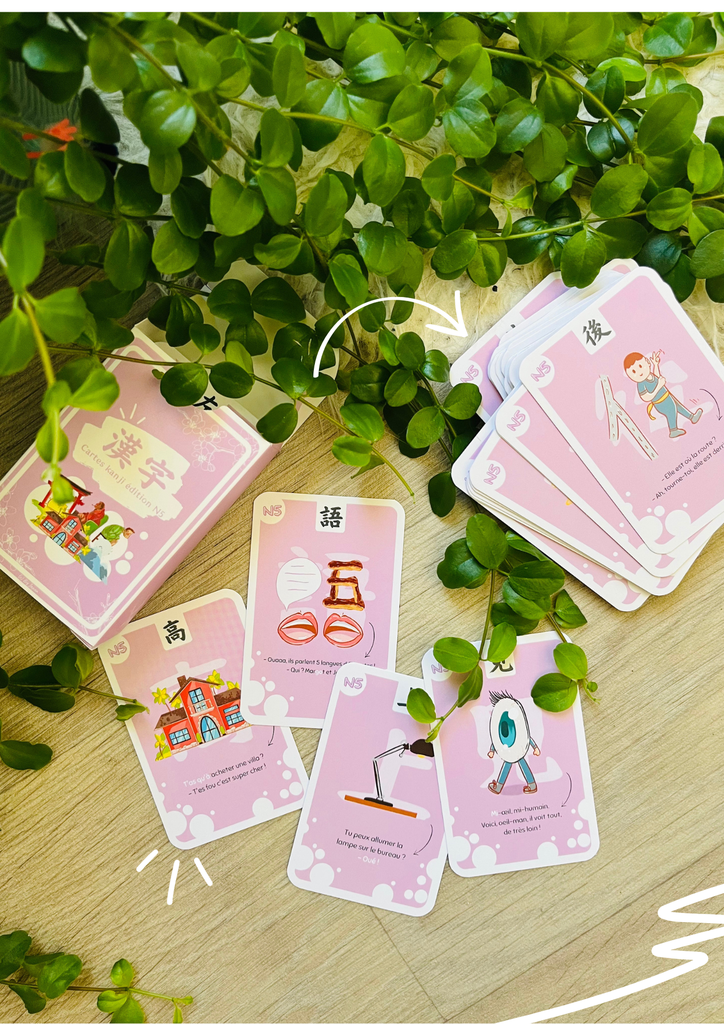 Cartes mnémotechniques kanji N5